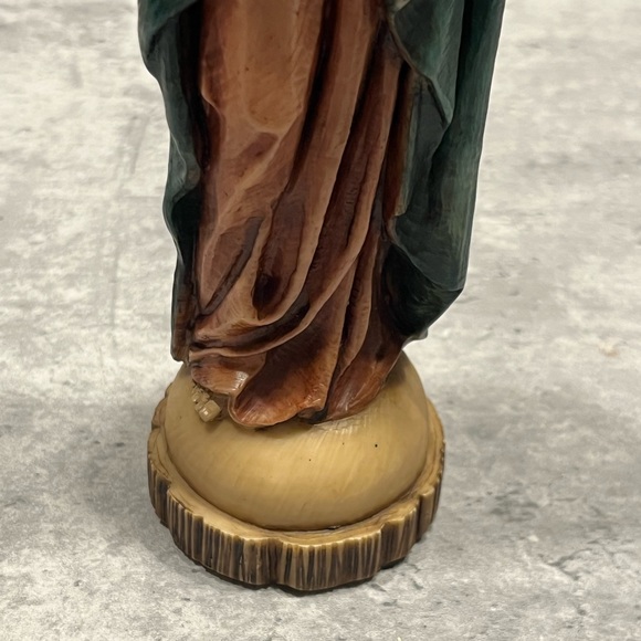 Signed by ‘A. Lucchesi Faro’ Virgin Mary w/ Baby Jesus statue ITALY vintage - Picture 12 of 16